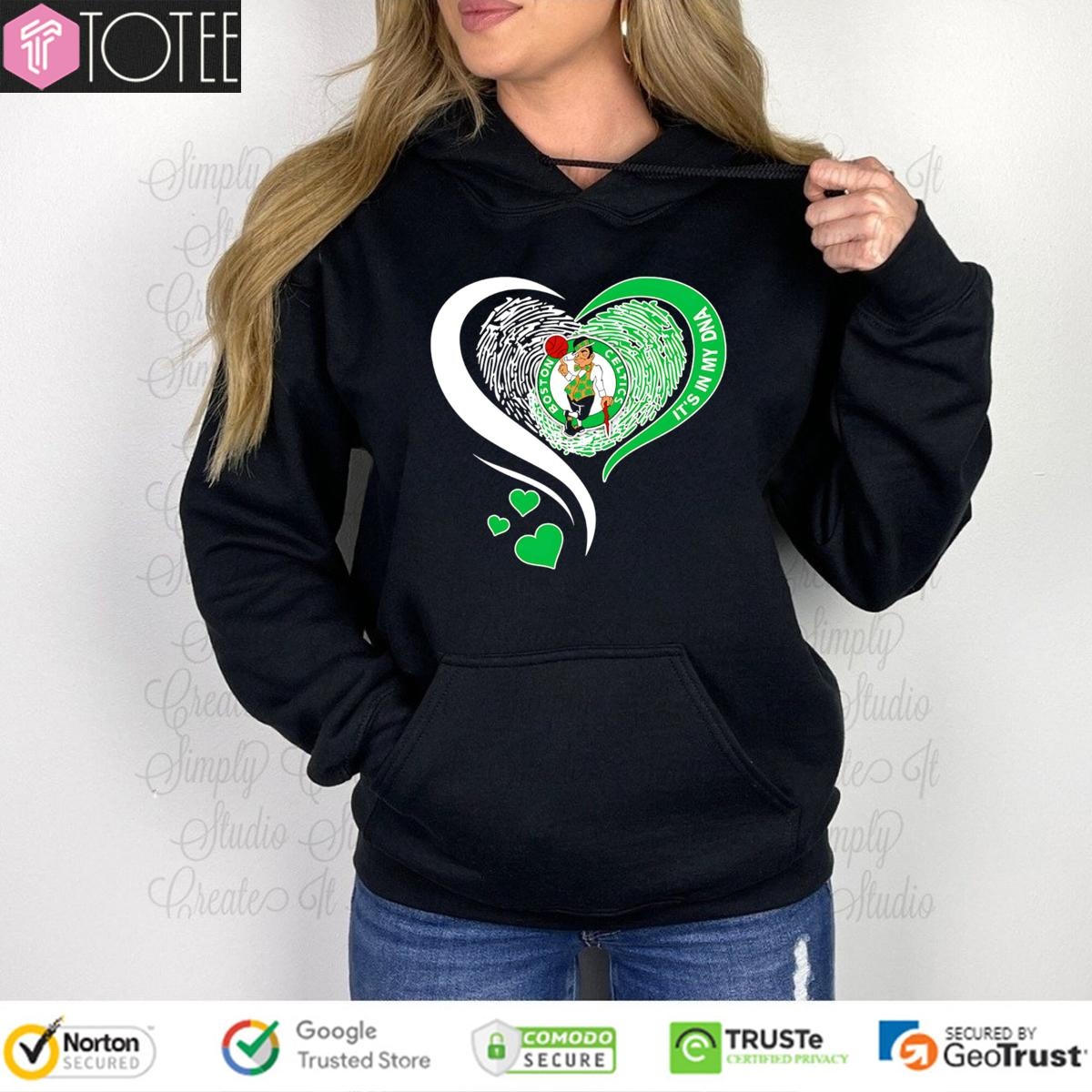 Its In My Dna Boston Celtics Nba Basketball Heart T-shirt 2