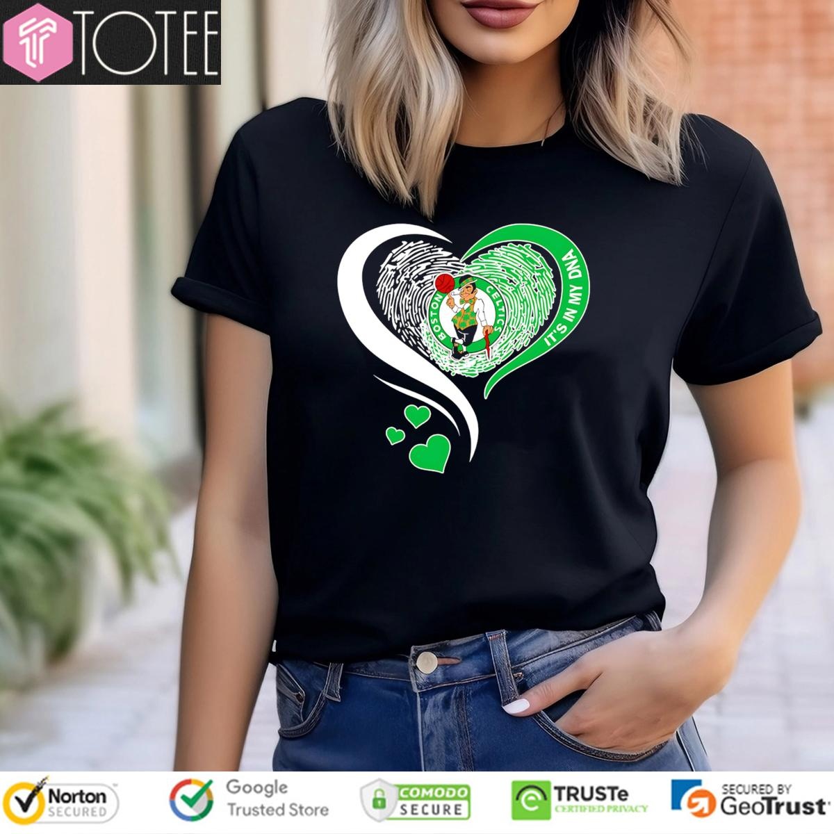 Its In My Dna Boston Celtics Nba Basketball Heart T-shirt 4