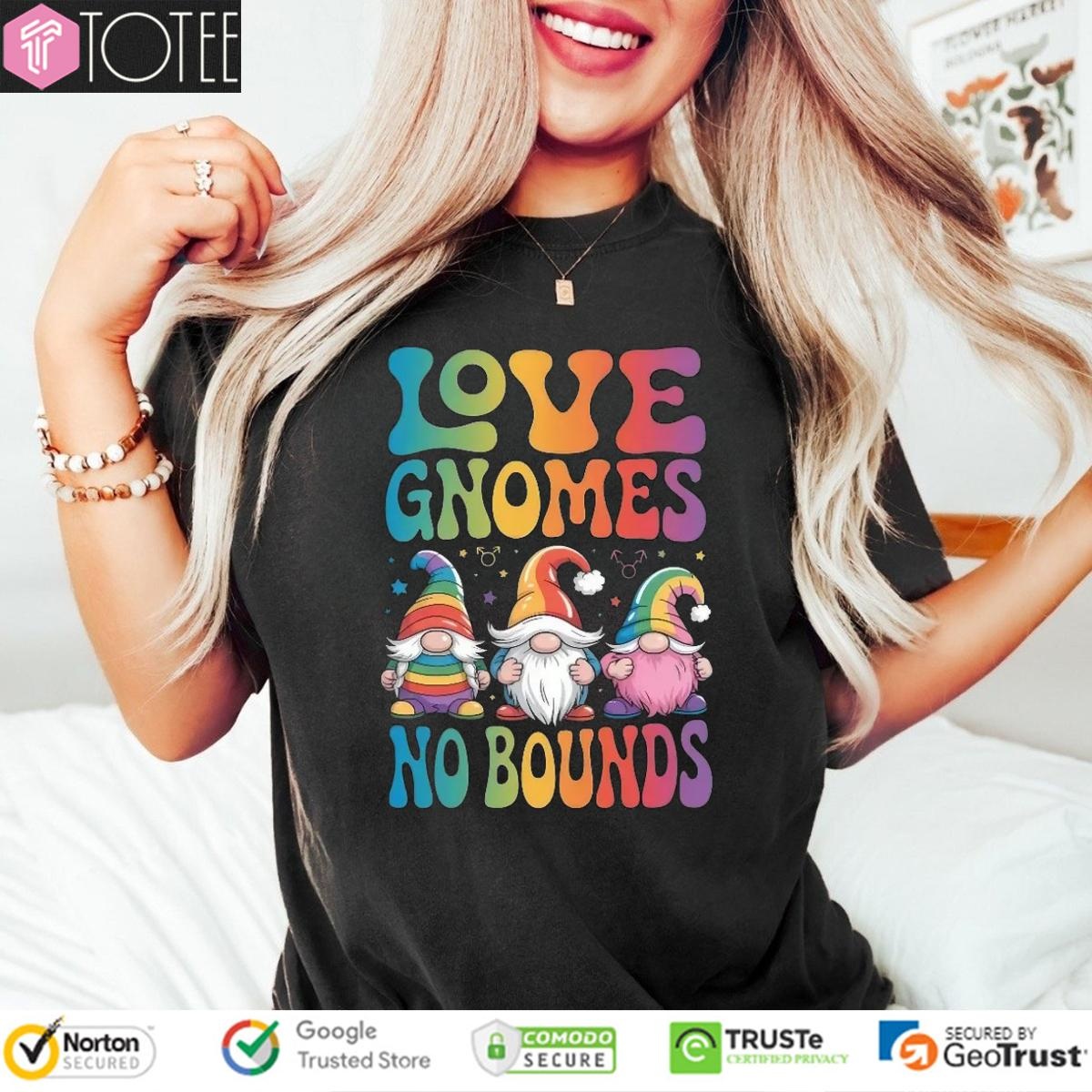 Lgbt Pride Love Gnome No Bounds T-shirt 4