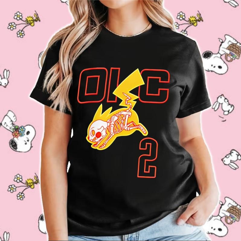 Pikachu X-Ray Pokemon Oklahoma City Thunder T-shirt 4