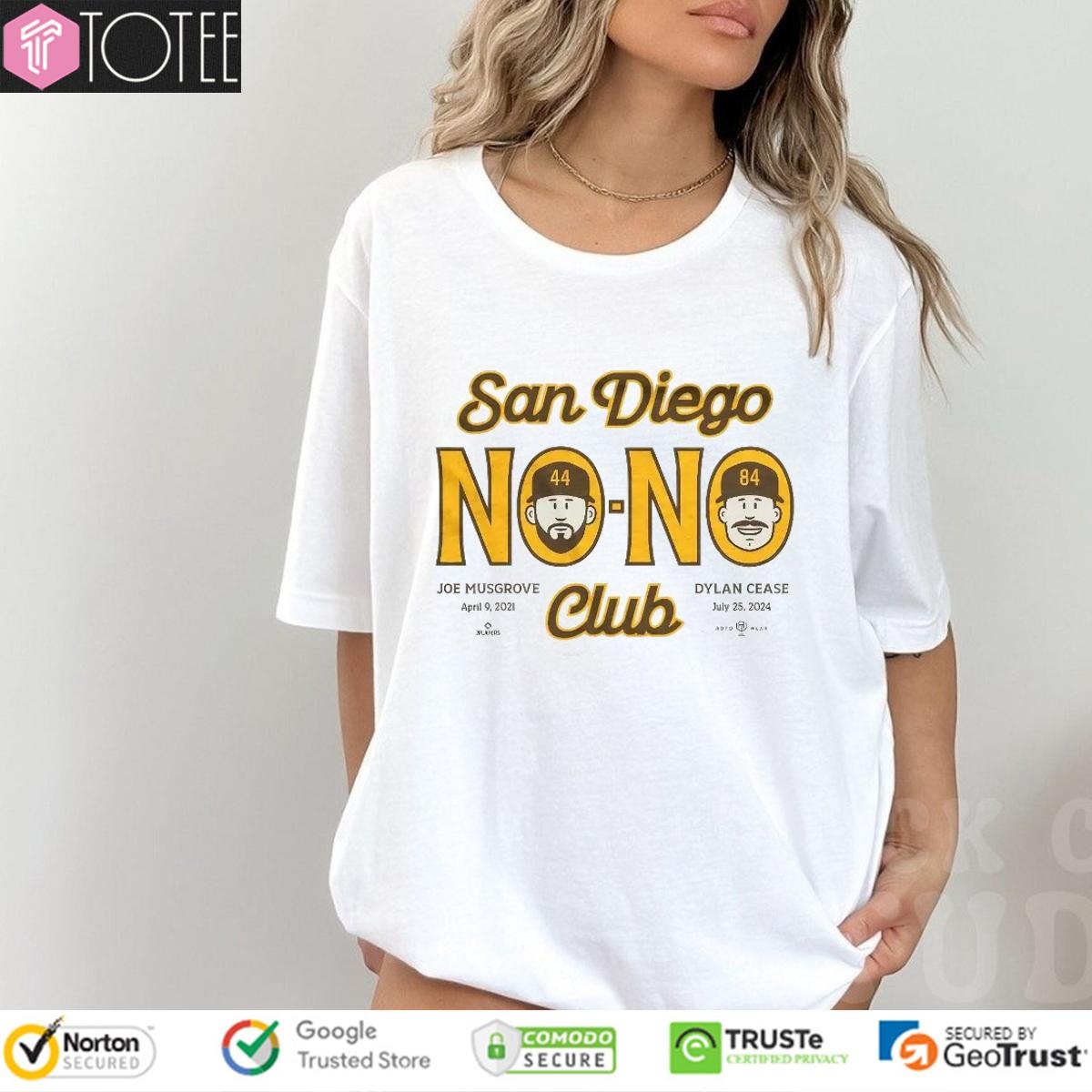 San Diego Padres Joe Musgrove And Dylan Cease No No Club T-shirt 1
