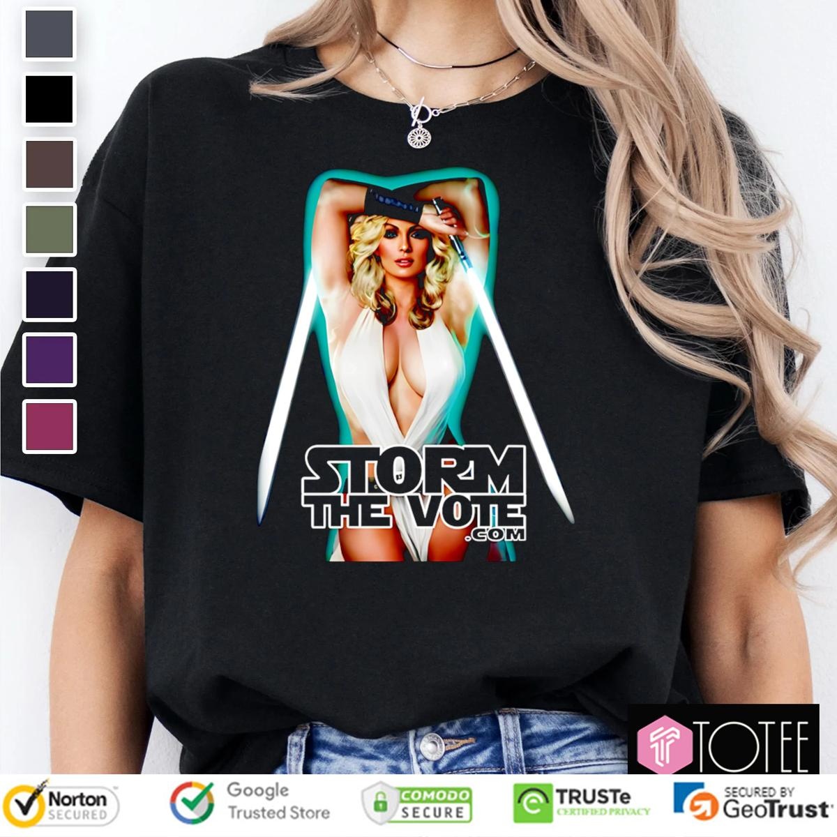 Storm The Vote Stormy Daniels Star Wars T-shirt 4