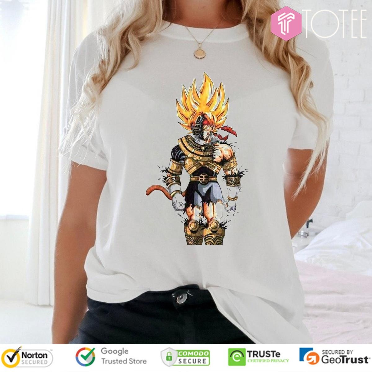 Super Saiyan Bardock Power Ranger Dragon Ball Fathers Day T-shirt 1
