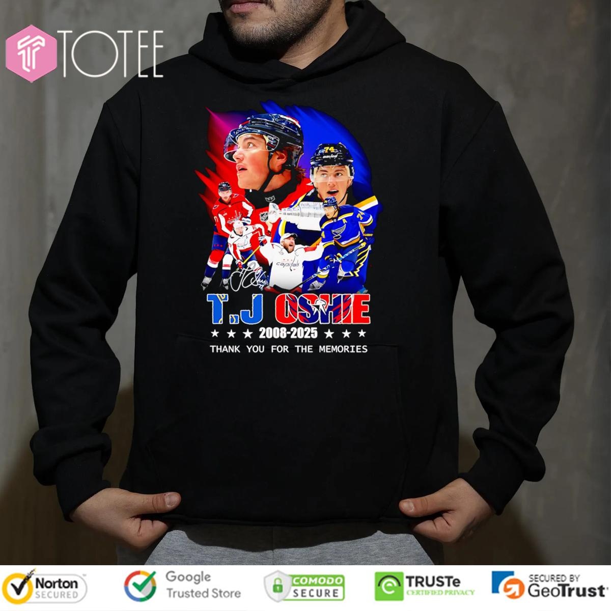 T. J. Oshie Washington Capitals 2008-2025 Signature T-shirt 2