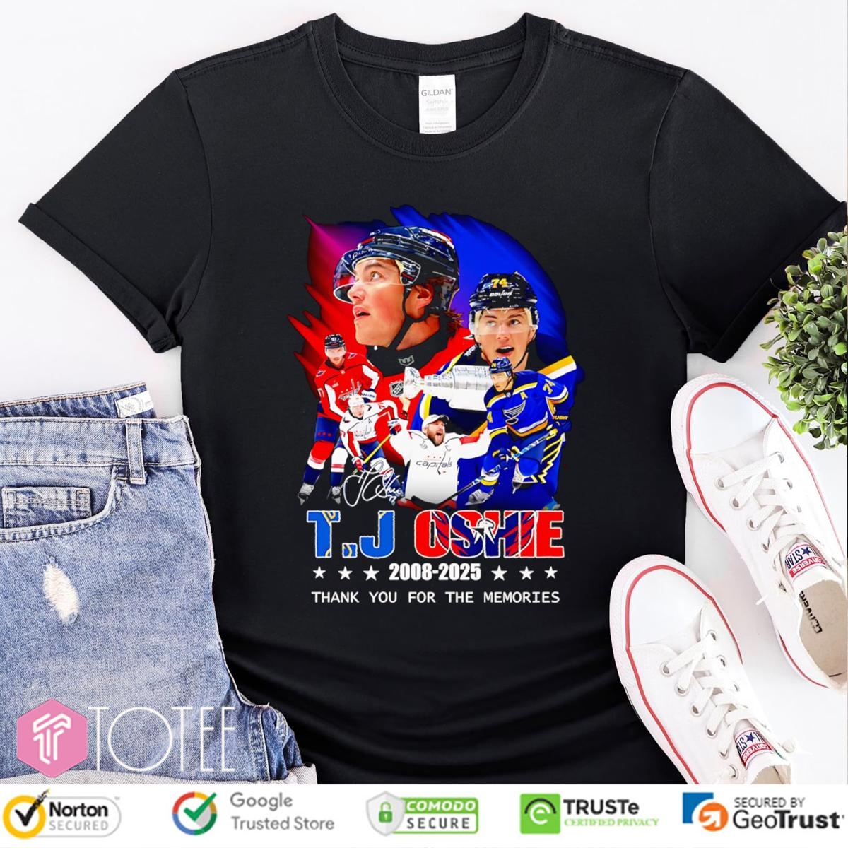 T. J. Oshie Washington Capitals 2008-2025 Signature T-shirt 1