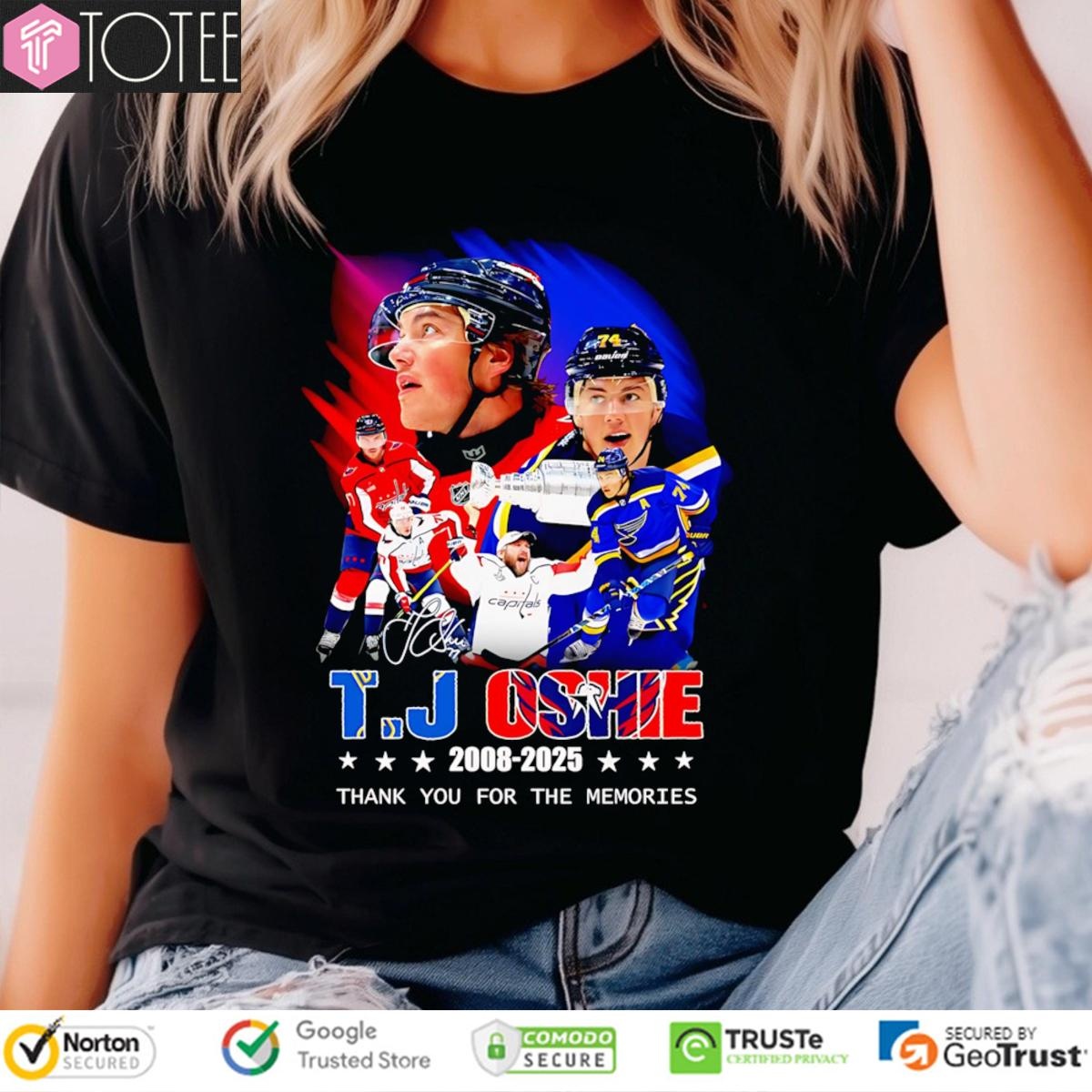 T. J. Oshie Washington Capitals 2008-2025 Signature T-shirt 4