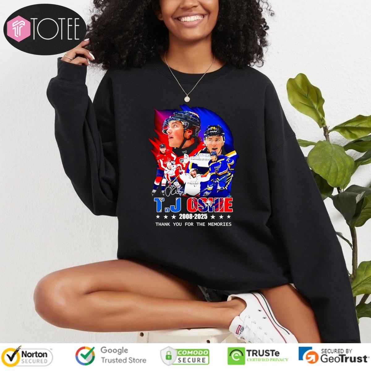 T. J. Oshie Washington Capitals 2008-2025 Signature T-shirt 3