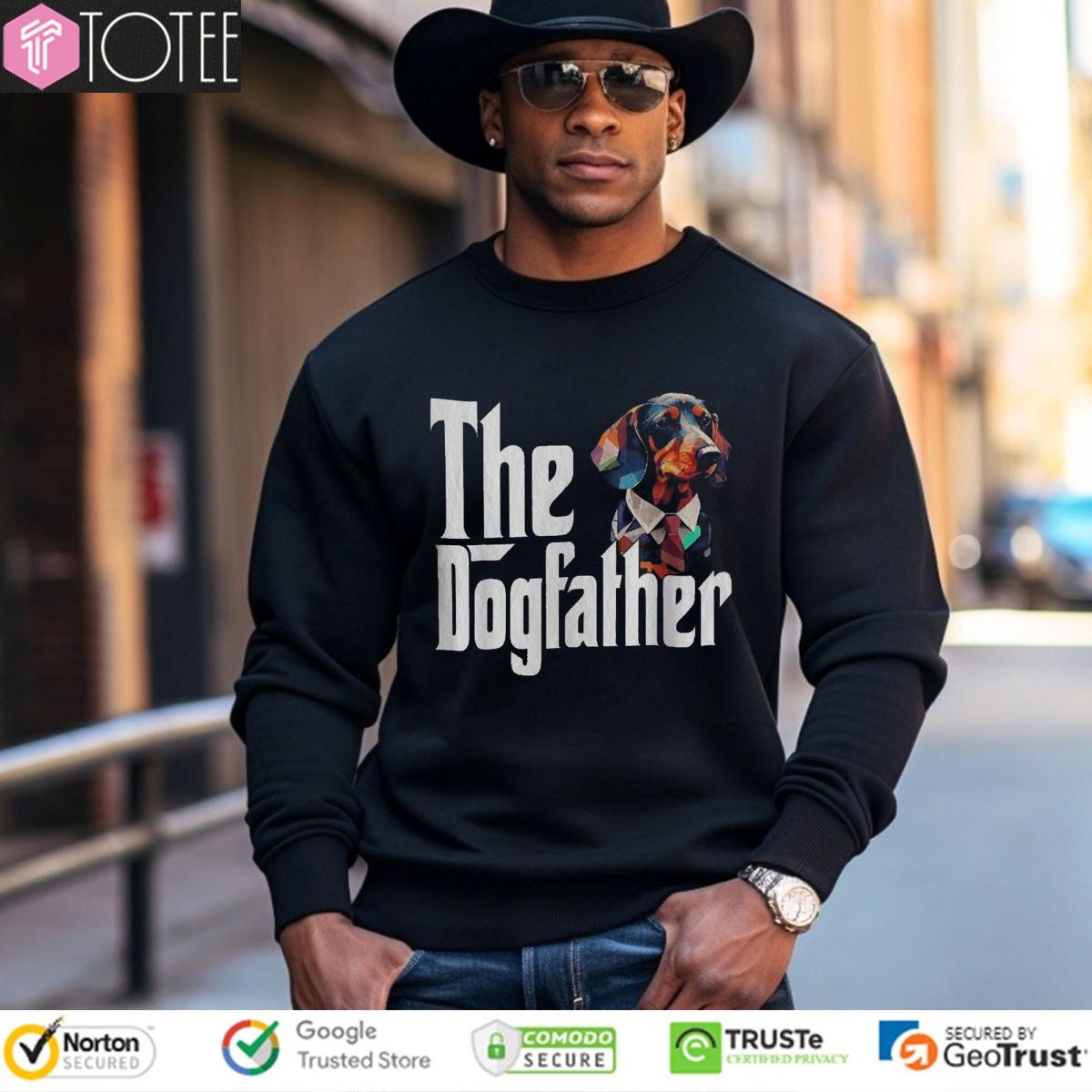 The Dogfather Dachshund Fathers Day Parody The Godfather T-shirt 3