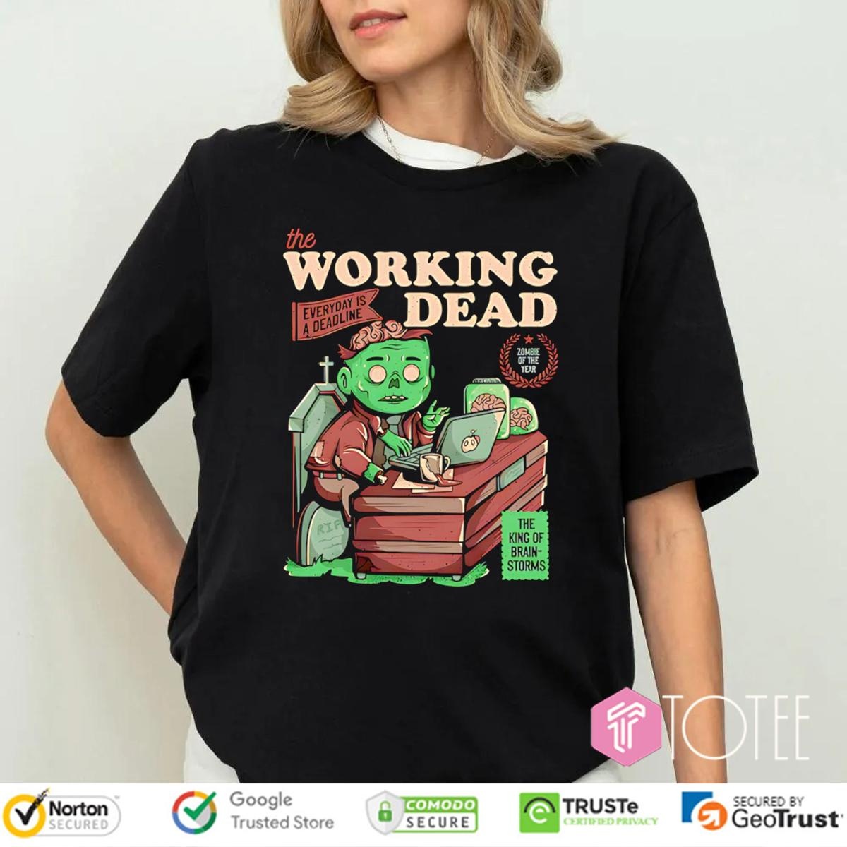 The Working Dead Parody The Walking Dead T-shirt 4
