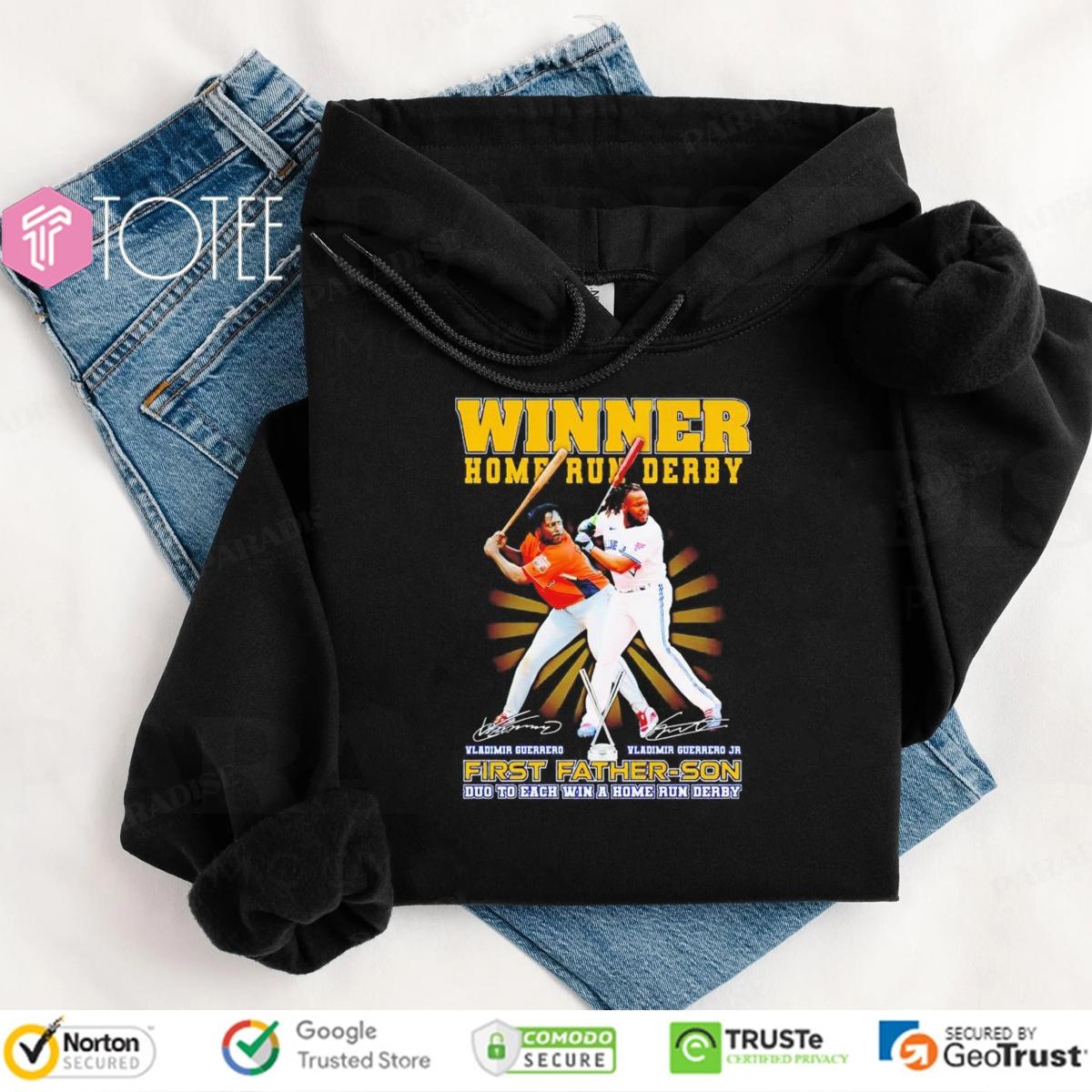 Vladimir Guerrero Father-Son Winner Home Run Derby Signatures T-shirt 2