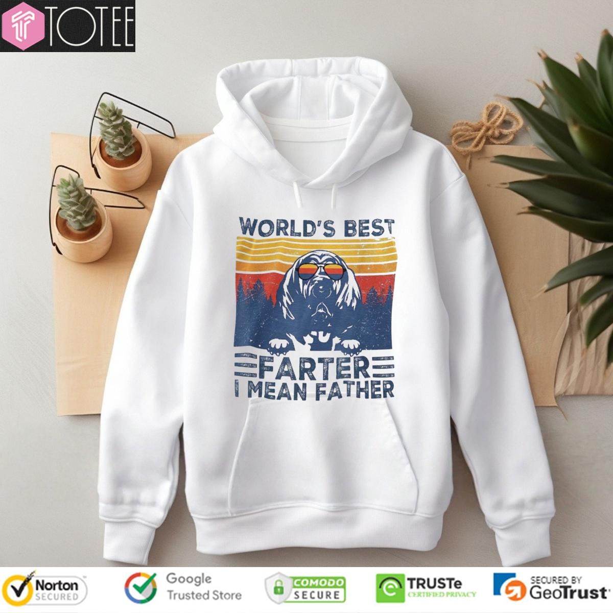 Worlds Best Farter I Mean Father Bloodhound Fathers Day T-shirt 2