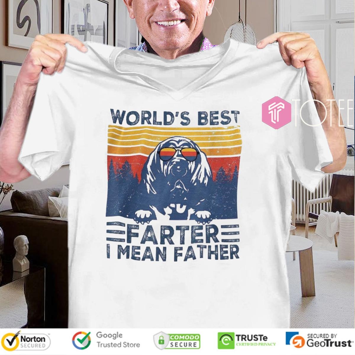 Worlds Best Farter I Mean Father Bloodhound Fathers Day T-shirt 4
