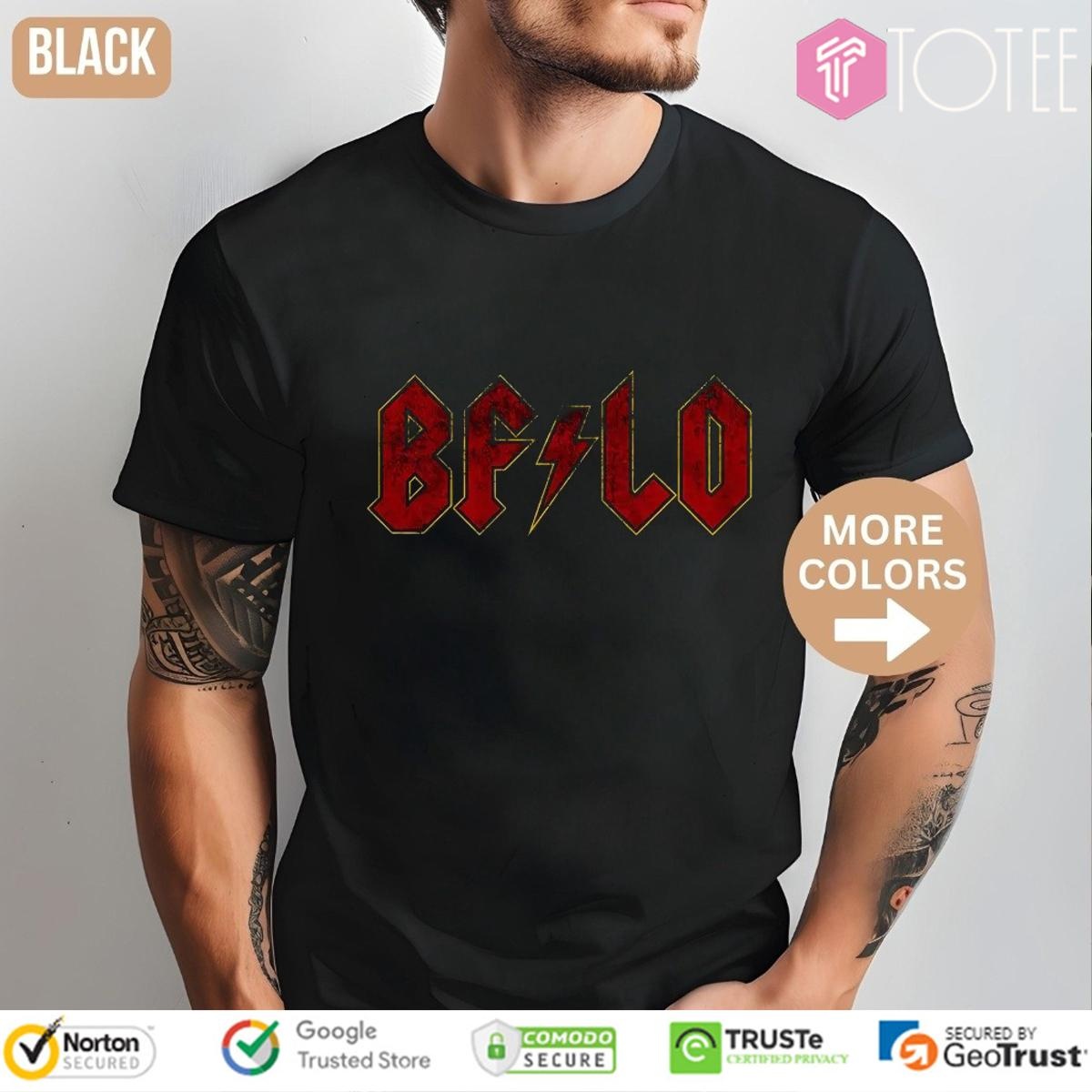 Buffalo Rocks Parody Acdc Logo T-shirt 1