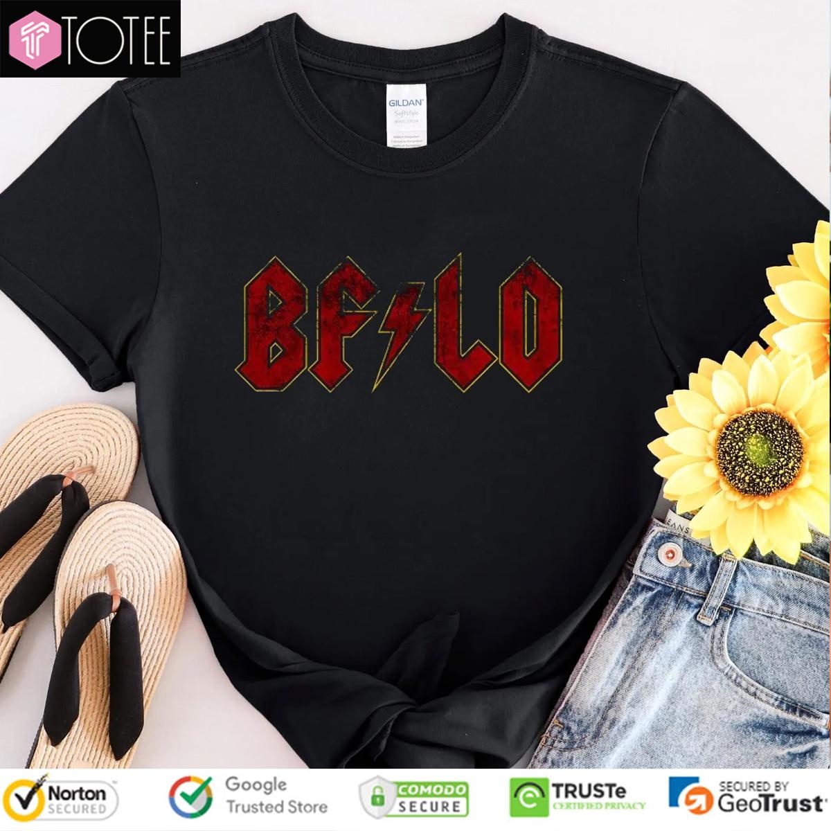 Buffalo Rocks Parody Acdc Logo T-shirt 4