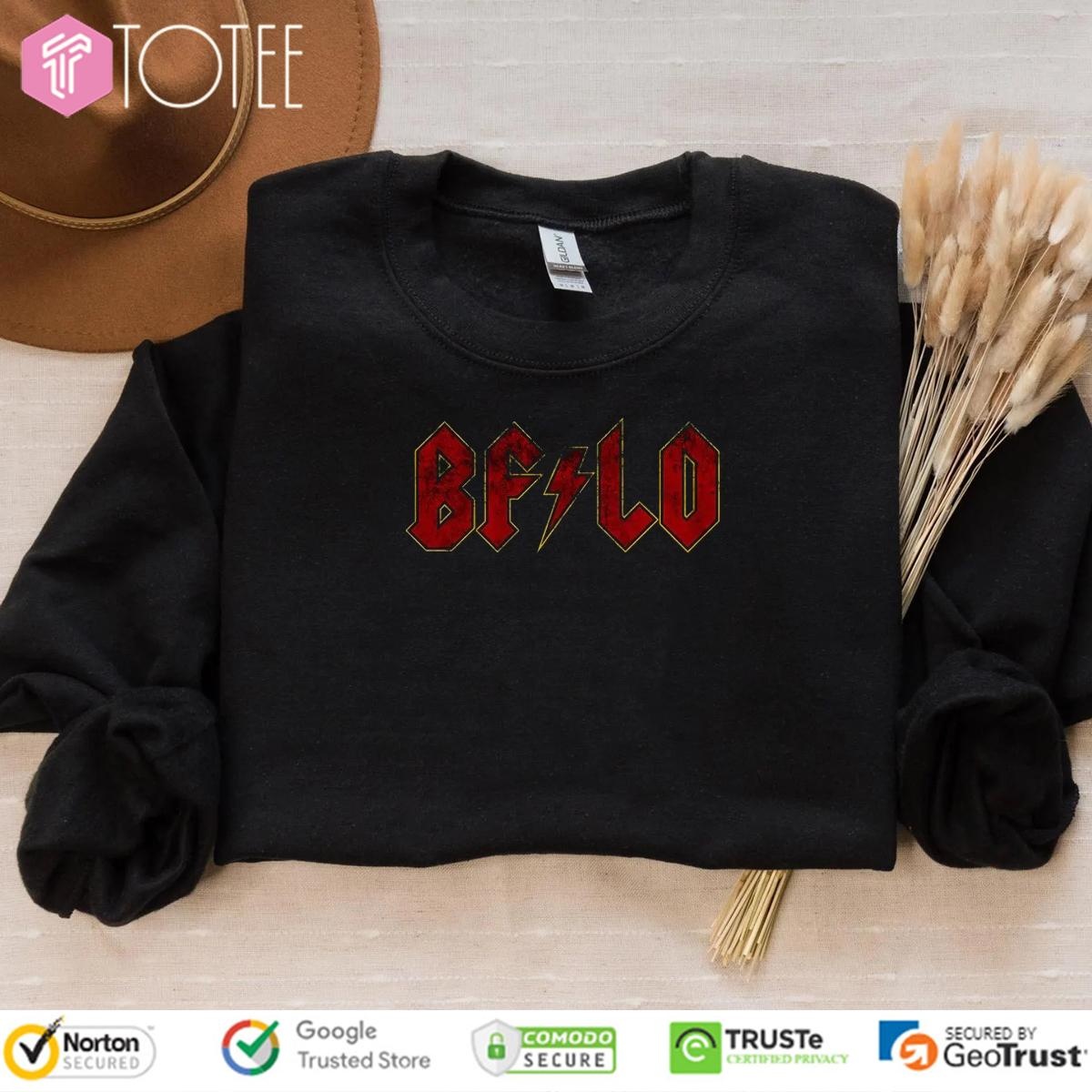Buffalo Rocks Parody Acdc Logo T-shirt 3