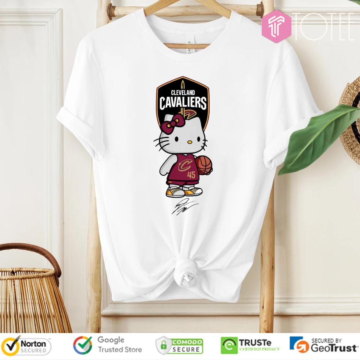 Cleveland Cavaliers Donovan Mitchell Hello Kitty Signatures T-shirt 4