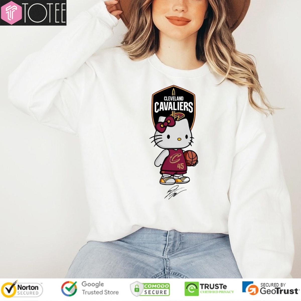 Cleveland Cavaliers Donovan Mitchell Hello Kitty Signatures T-shirt 3