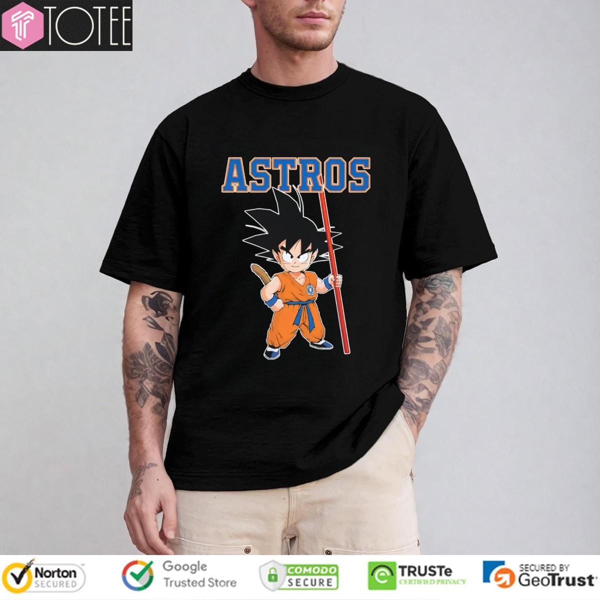 Dragon Ball Z Goku Houston Astros Baseball T-shirt 4