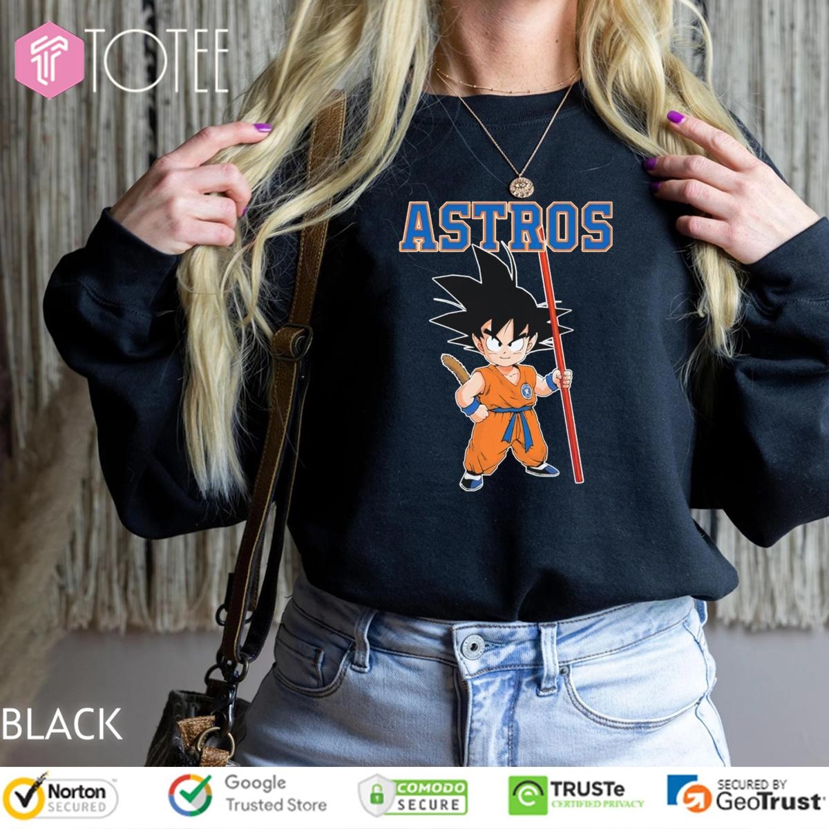 Dragon Ball Z Goku Houston Astros Baseball T-shirt 3