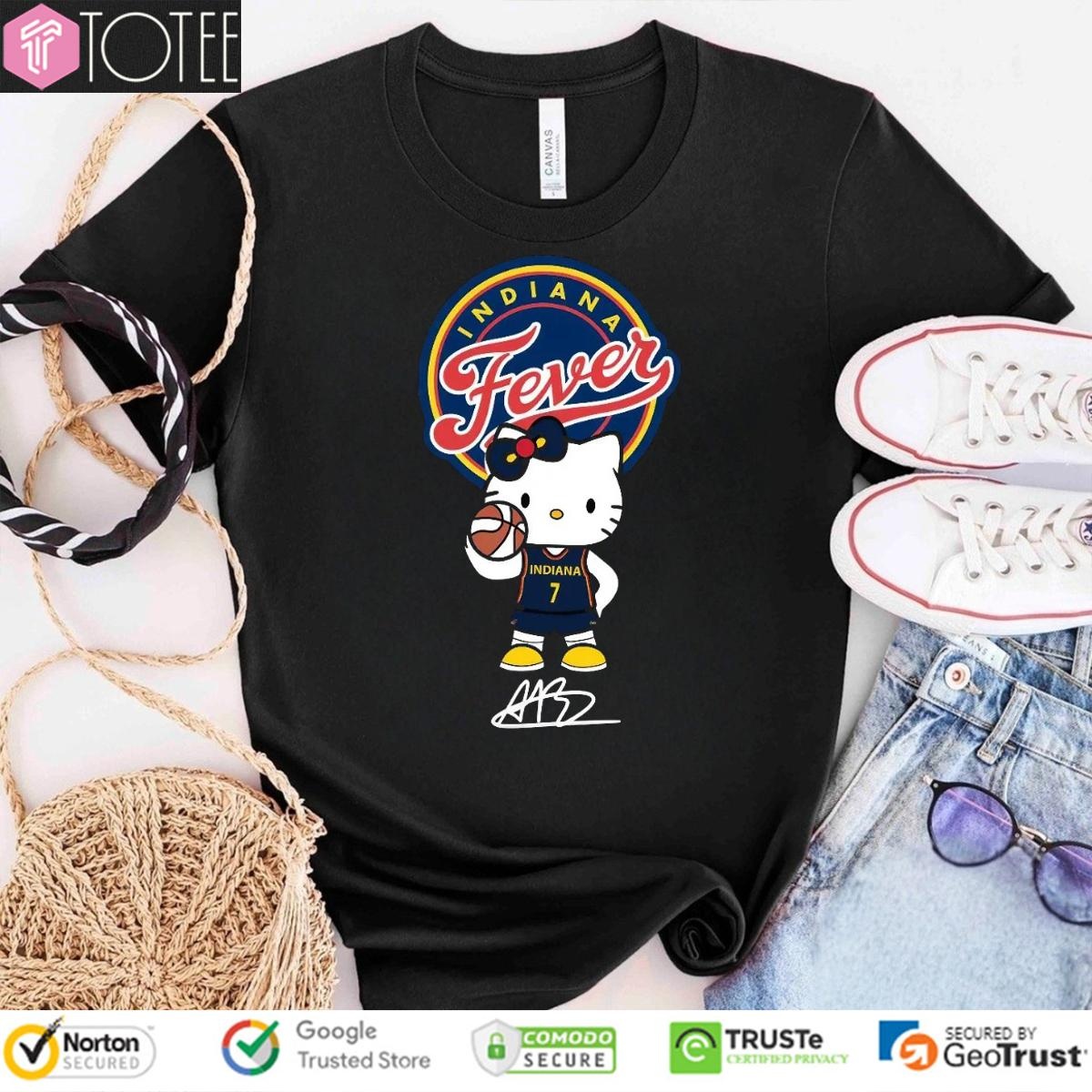 Indiana Fever Aliyah Boston Hello Kitty Signature T-shirt 4