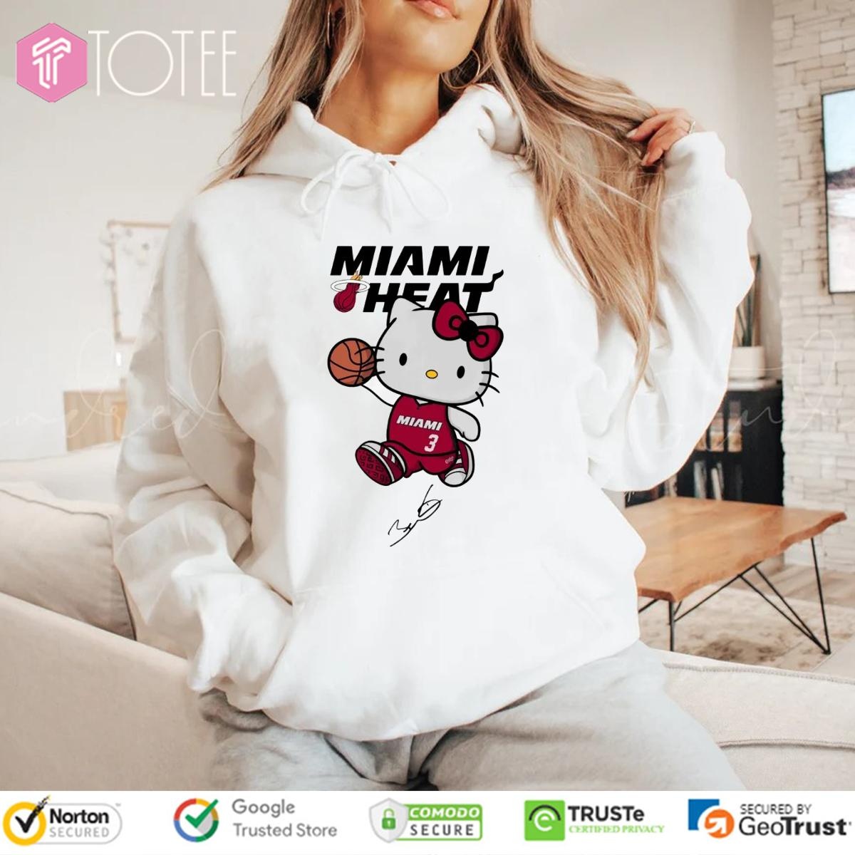 Miami Heat Dwyane Wade Hello Kitty Signature T-shirt 2