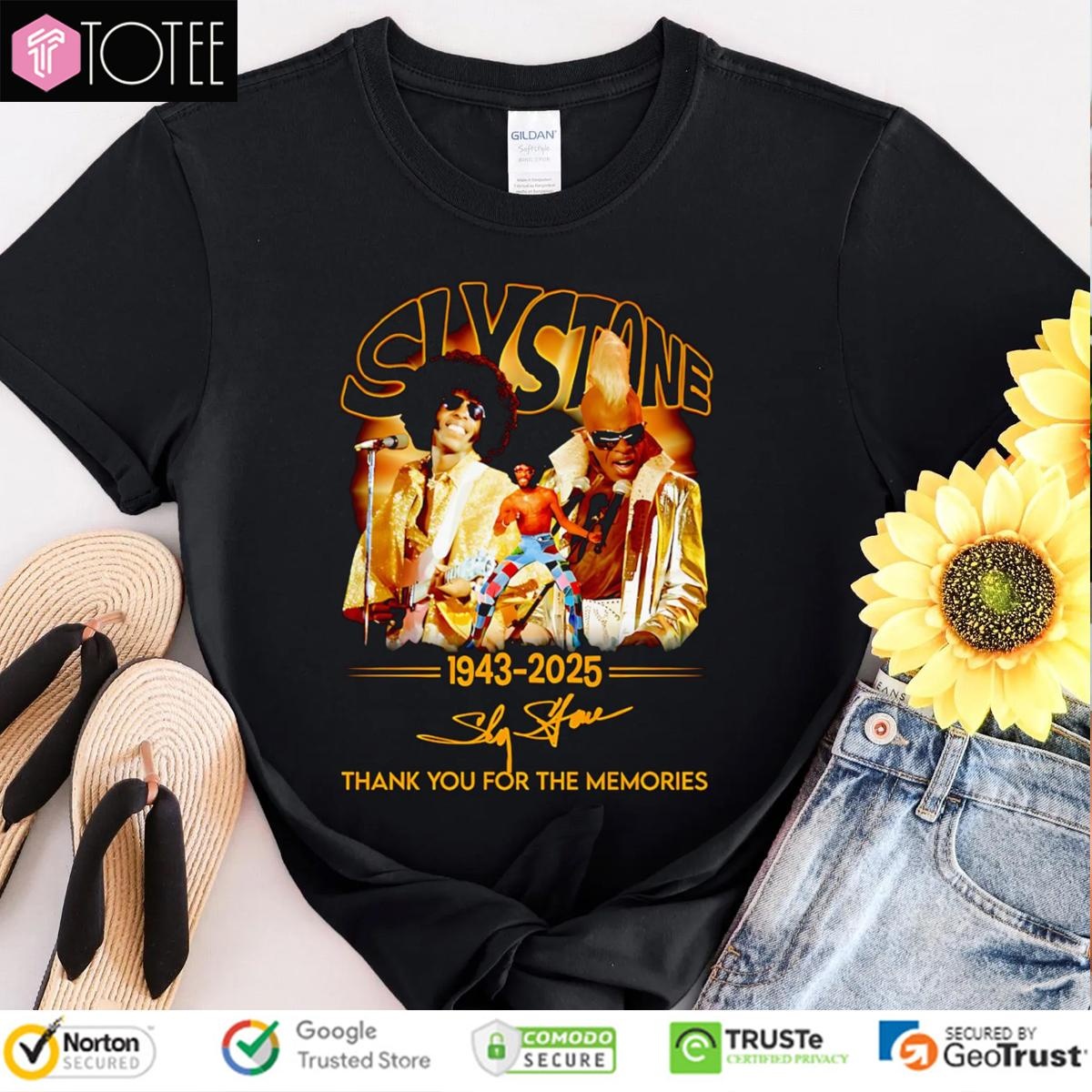 Sly Stone 1943-2025 Signature T-shirt