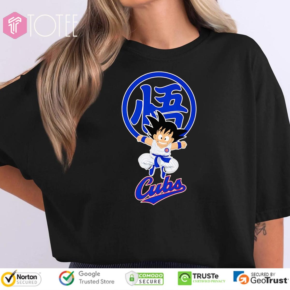 Son Goku Dragon Ball Z Chicago Cubs Baseball T-shirt