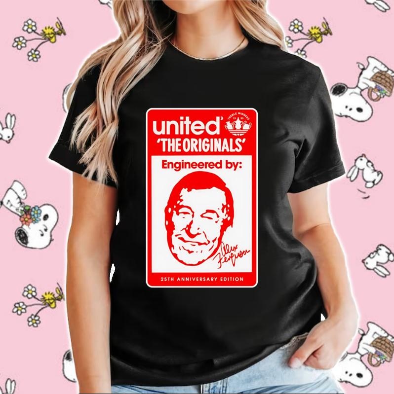 The Originals Engineered Alex Ferguson 25Th Anniversary Man United Signed T-shirt 4