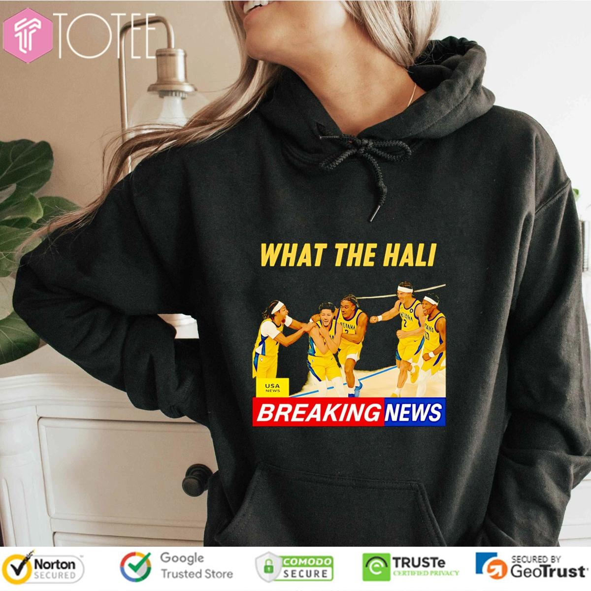 Tyrese Haliburton What The Hali Breaking News Indiana Pacers T-shirt 2
