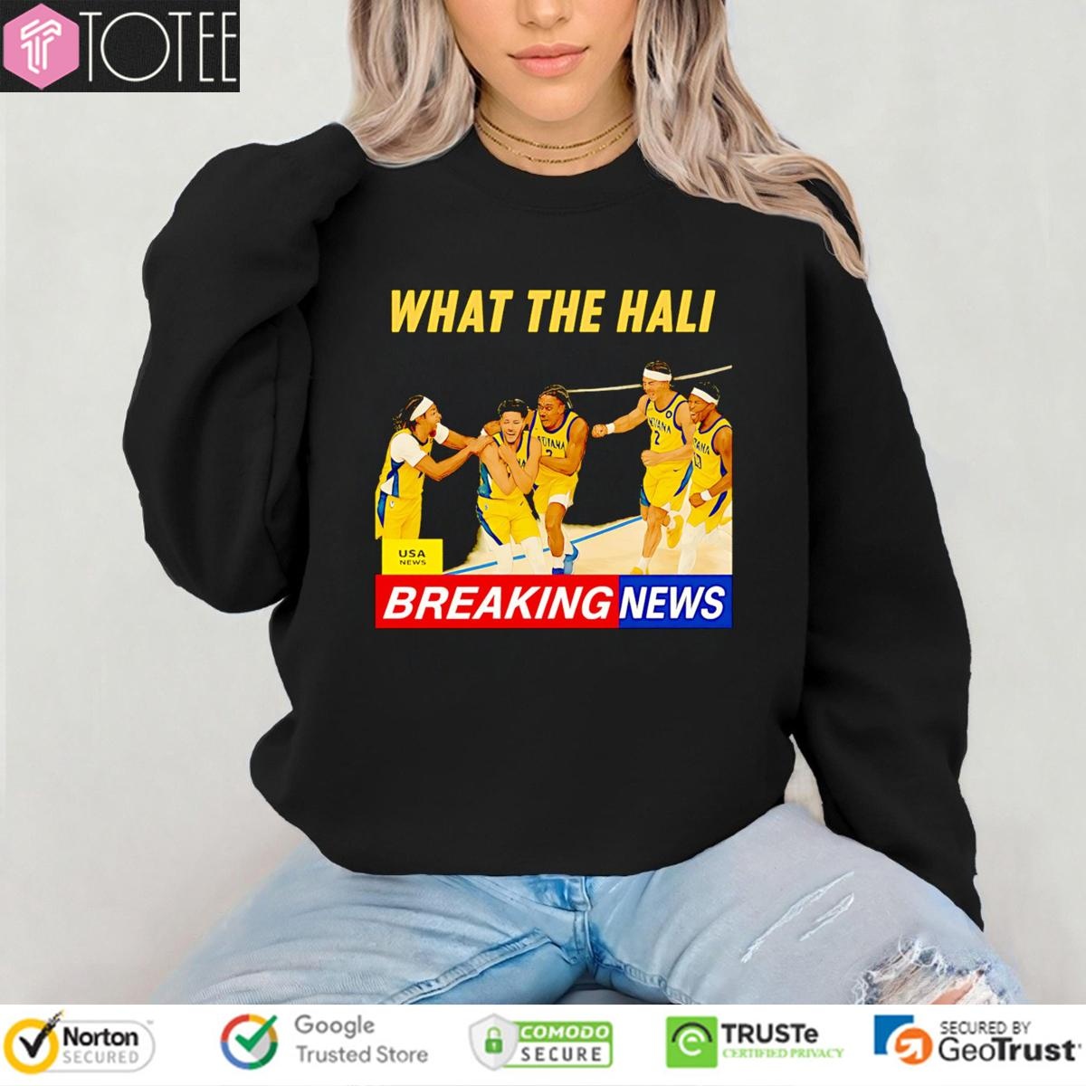 Tyrese Haliburton What The Hali Breaking News Indiana Pacers T-shirt 3