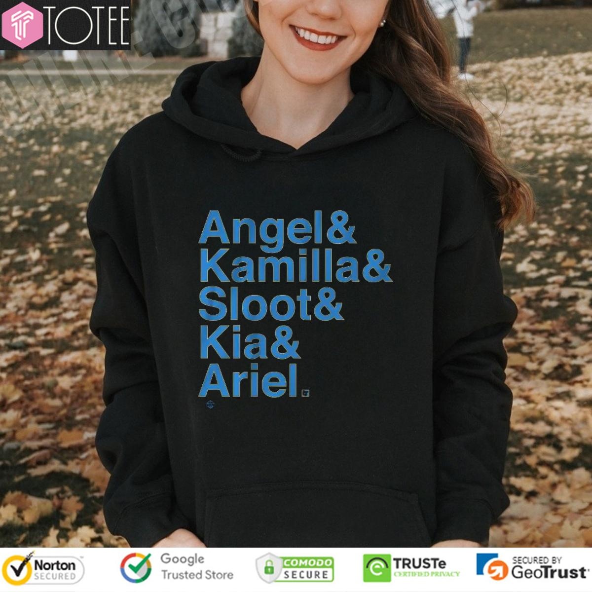 Chicago Sky Players Angel Kamilla Sloot Kia Ariel T-shirt 2