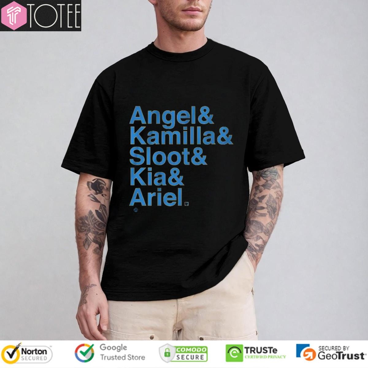 Chicago Sky Players Angel Kamilla Sloot Kia Ariel T-shirt 1