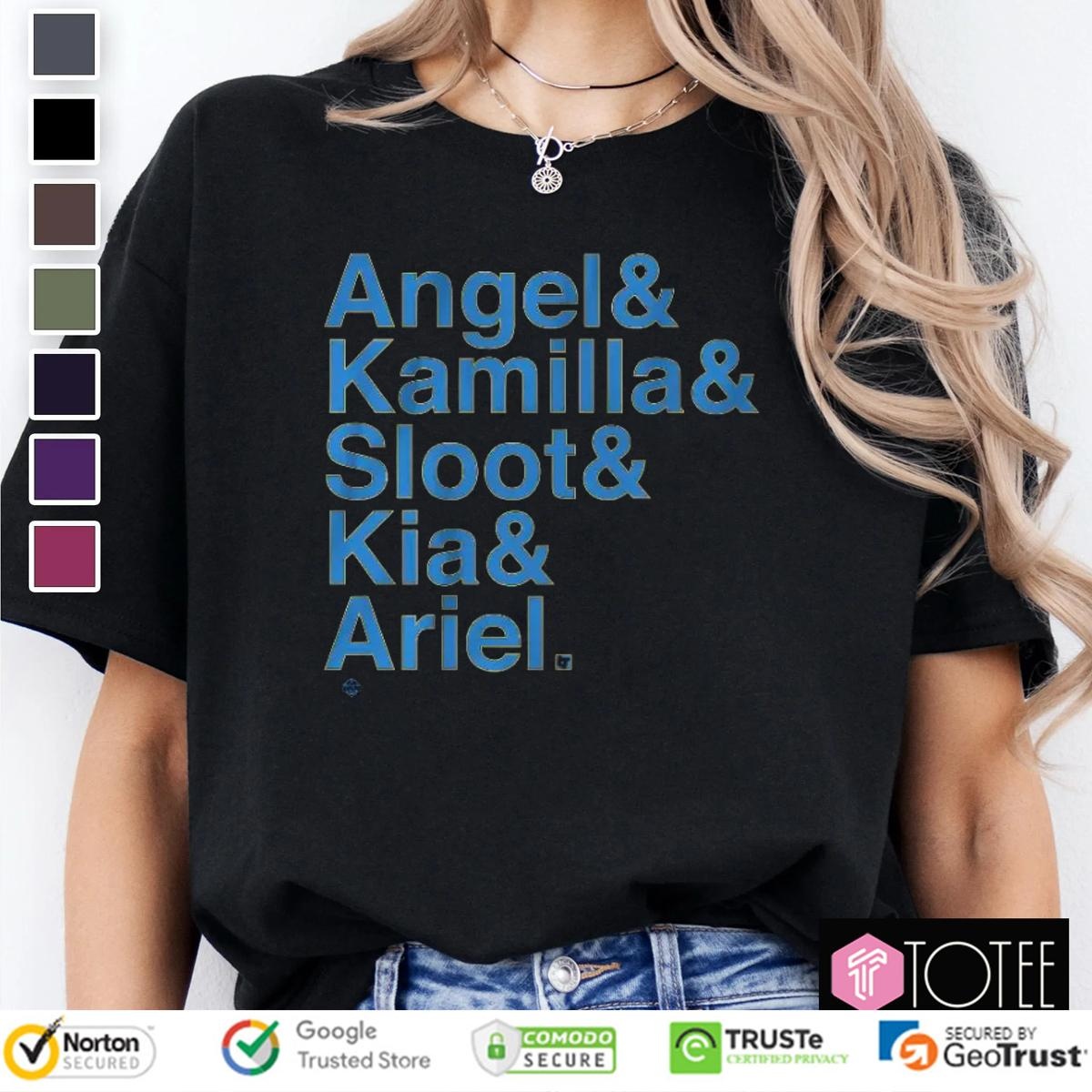 Chicago Sky Players Angel Kamilla Sloot Kia Ariel T-shirt 4