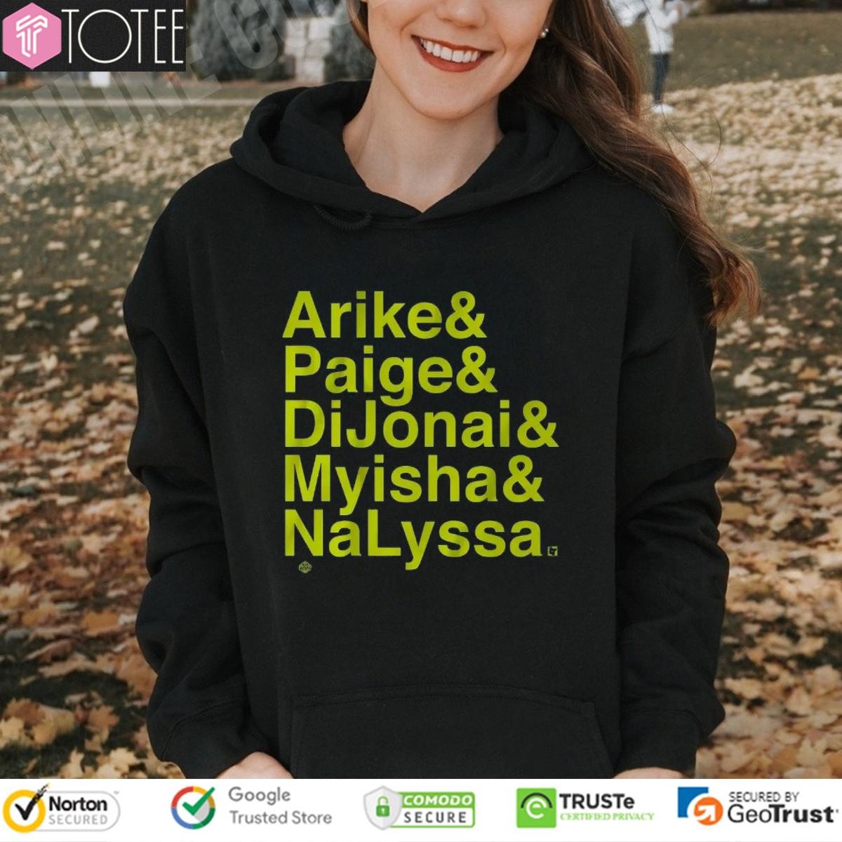 Dallas Wings Arike Paige Dijonai Myisha Nalyssa T-shirt 2