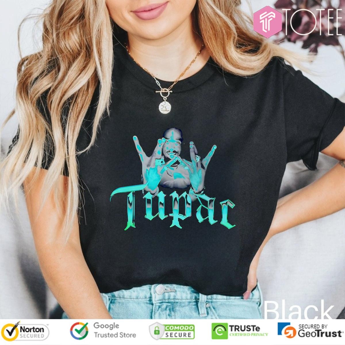 Shakur Tupac Westside West Coast Rap Hip Hop Hand Sign T-shirt 4