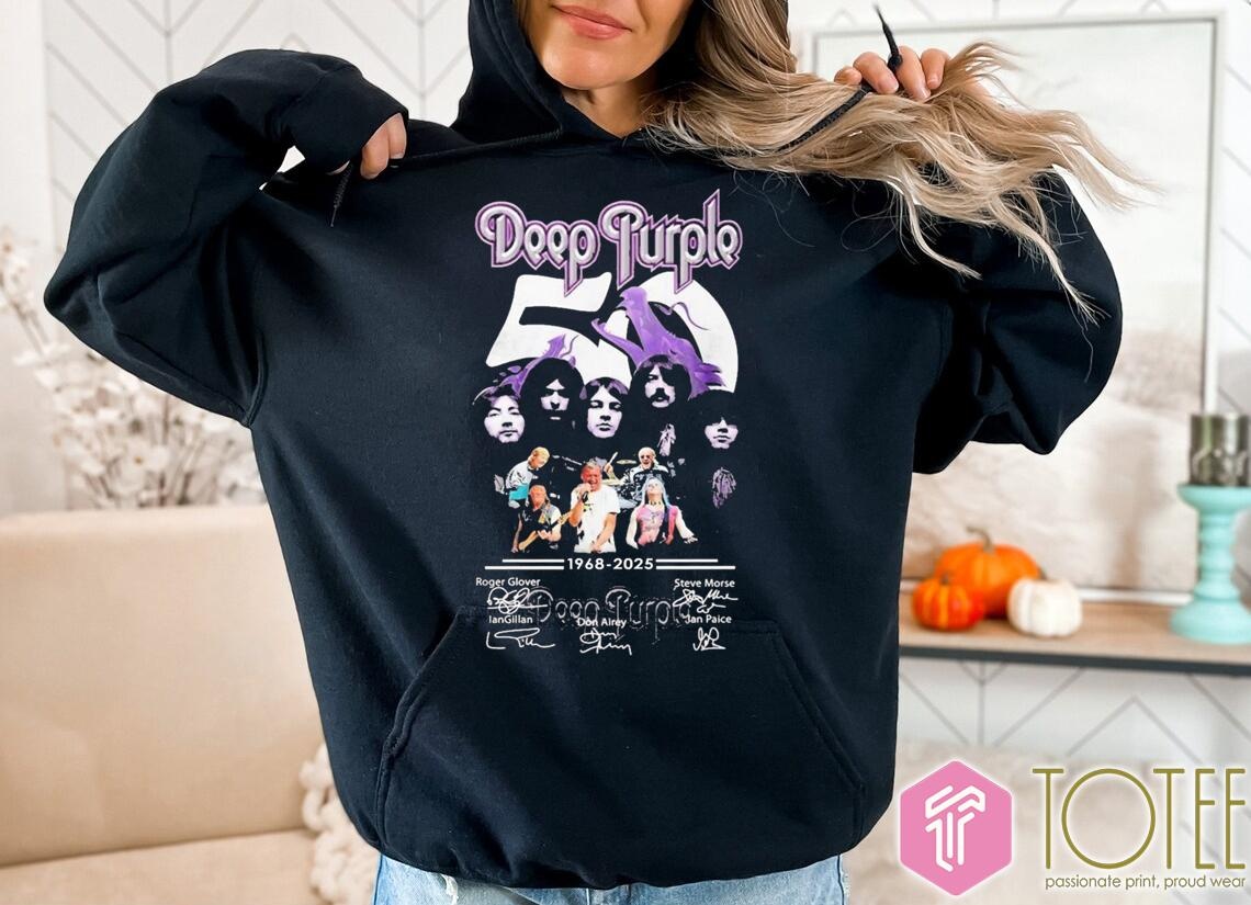 57 Years 1968-2025 Deep Purple Signatures T-shirt 2