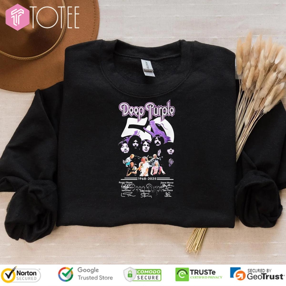 57 Years 1968-2025 Deep Purple Signatures T-shirt 3