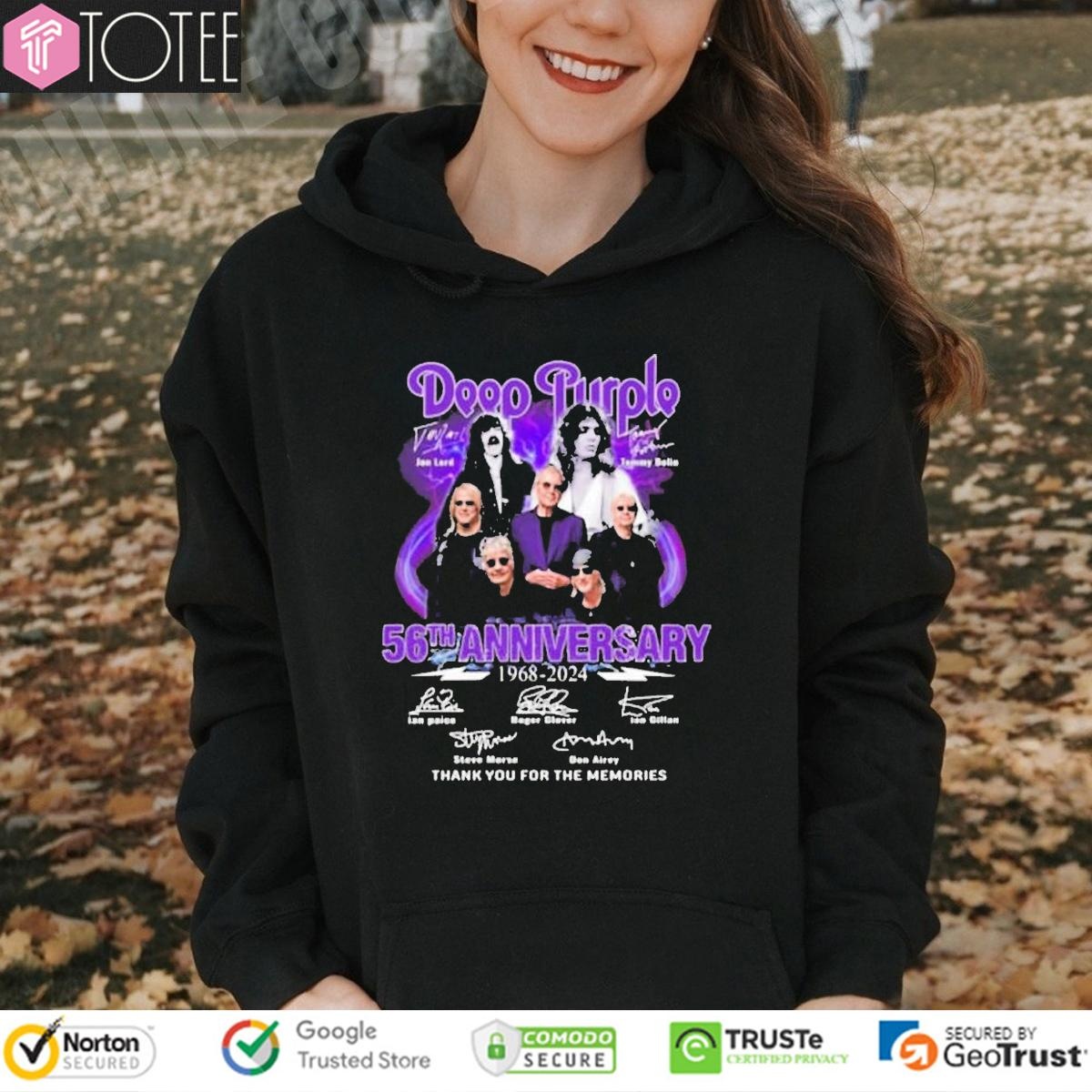 Deep Purple 56Th Anniversary 1968-2024 Signatures T-shirt 2