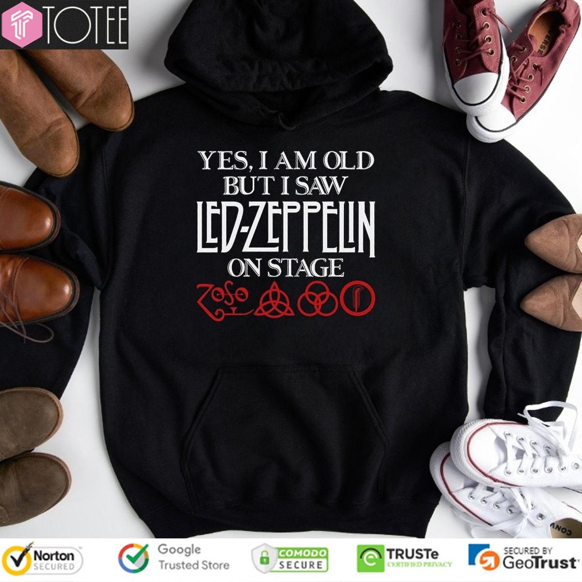 Yes I Am Old But I Saw Led Zeppelin On Stage Symbols T-shirt 2