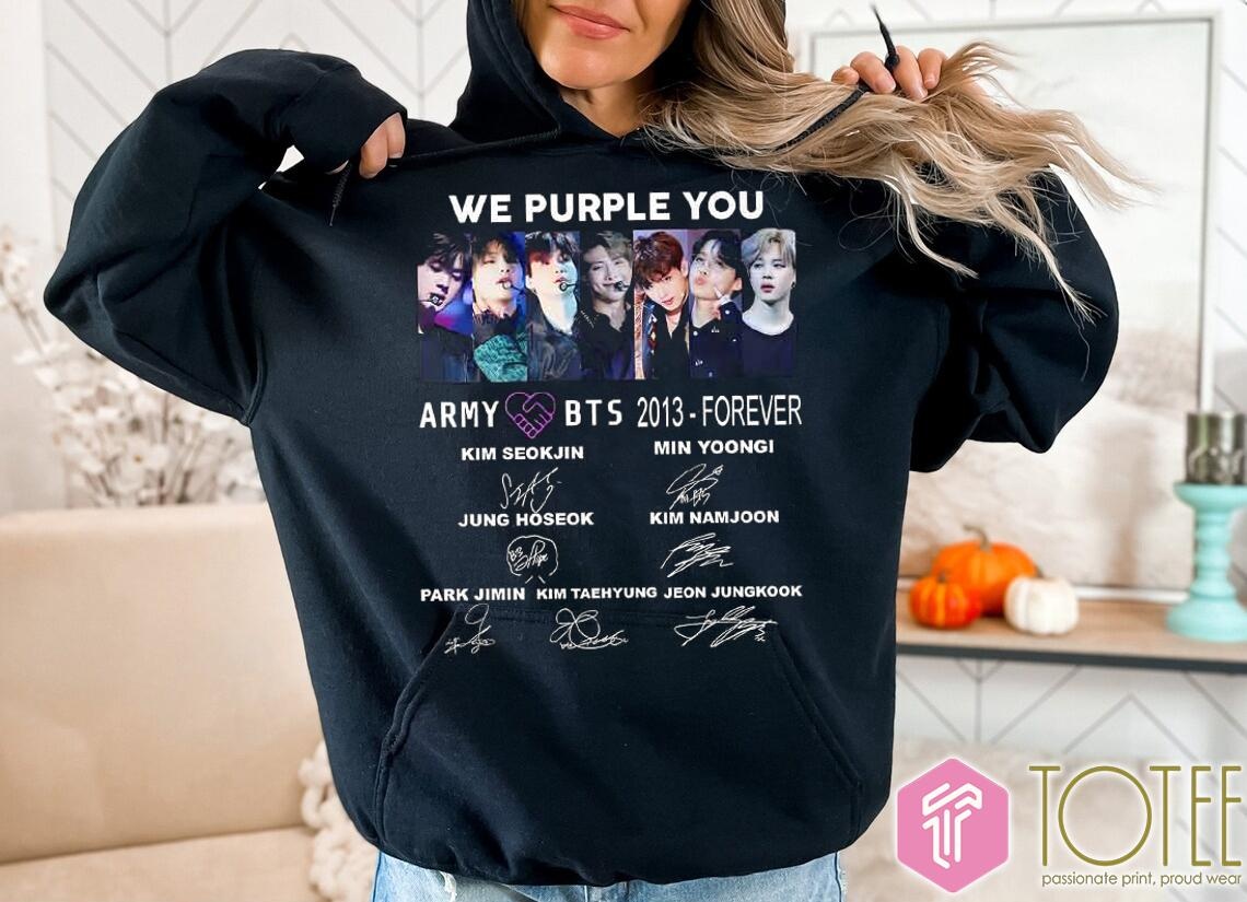 Army Love Bts We Purple You 2013 Forever Signatures T-shirt 2