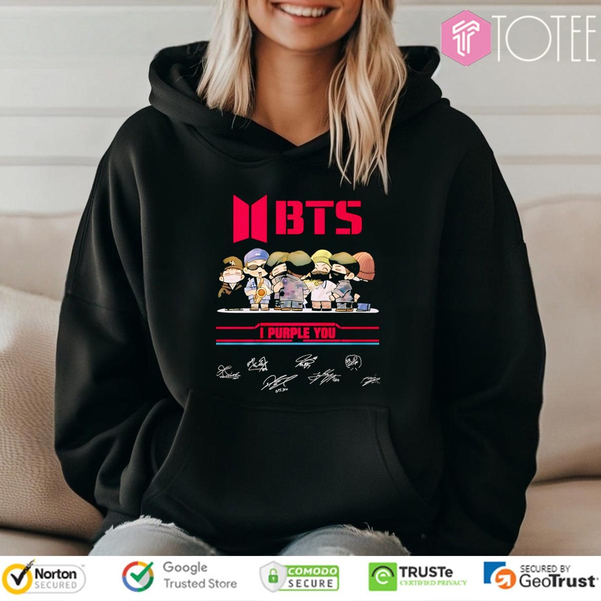 Bts Chibi I Purple You Signatures T-shirt 2