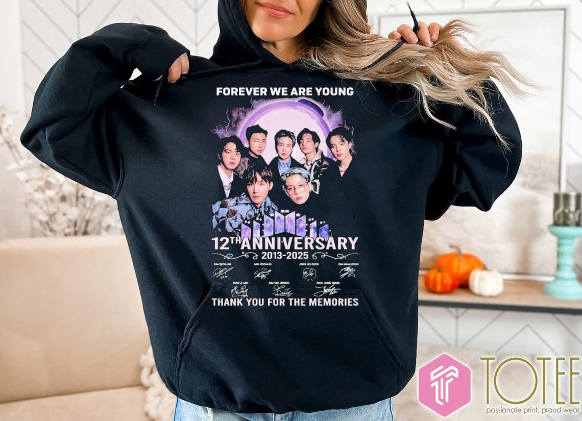 Bts Forever We Are Young 12Th Anniversary 2013-2025 Signatures T-shirt 2