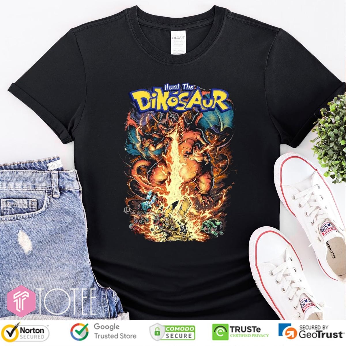 Hunt The Dinosaur Pokemon Charizard T-shirt