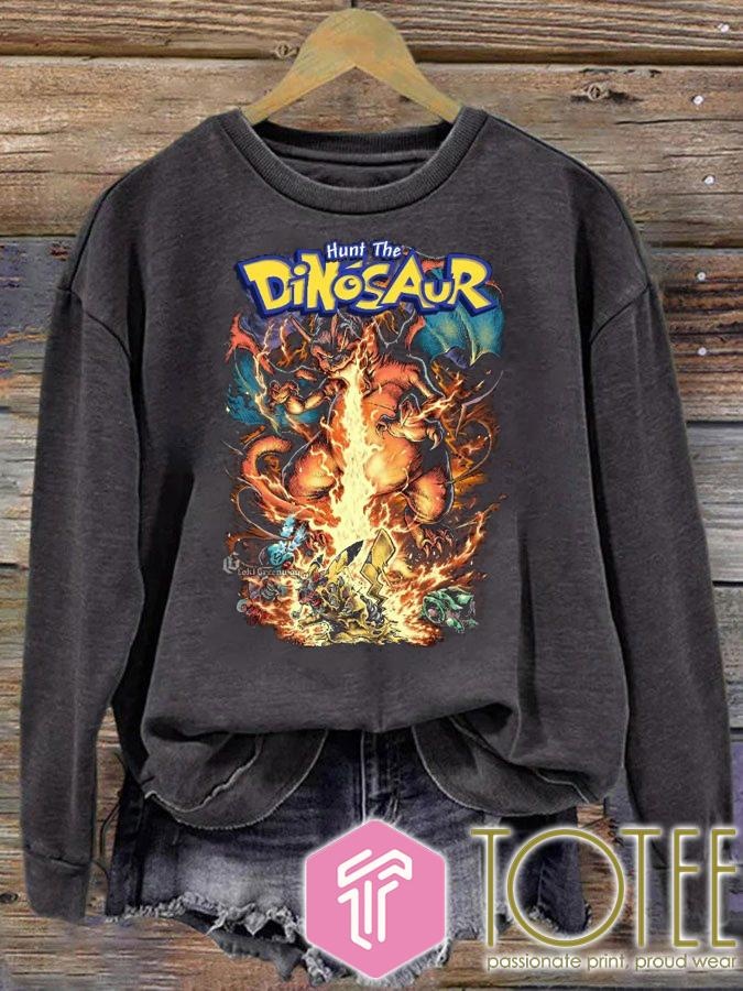 Hunt The Dinosaur Pokemon Charizard T-shirt 3