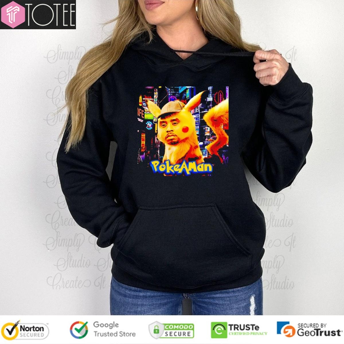 Pokeaman Parody Sean Combs Pikachu Pokemon T-shirt 2