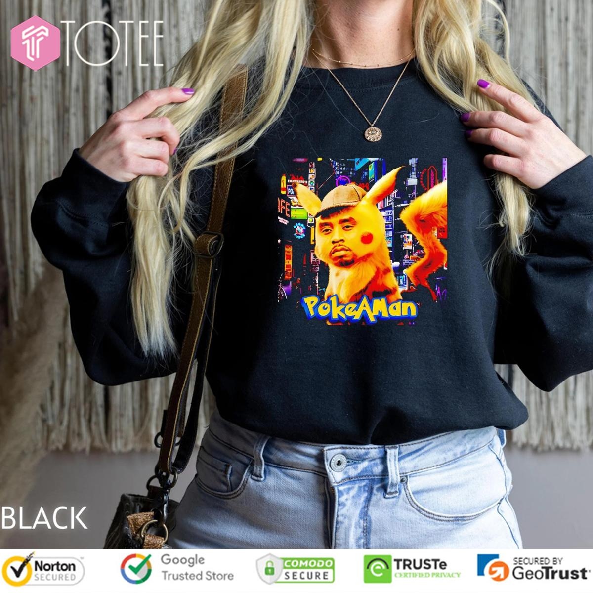 Pokeaman Parody Sean Combs Pikachu Pokemon T-shirt 3