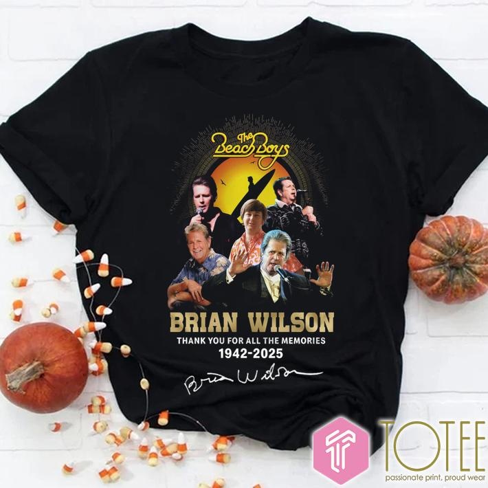 The Beach Boys Brian Wilson 1942-2025 Signature T-shirt