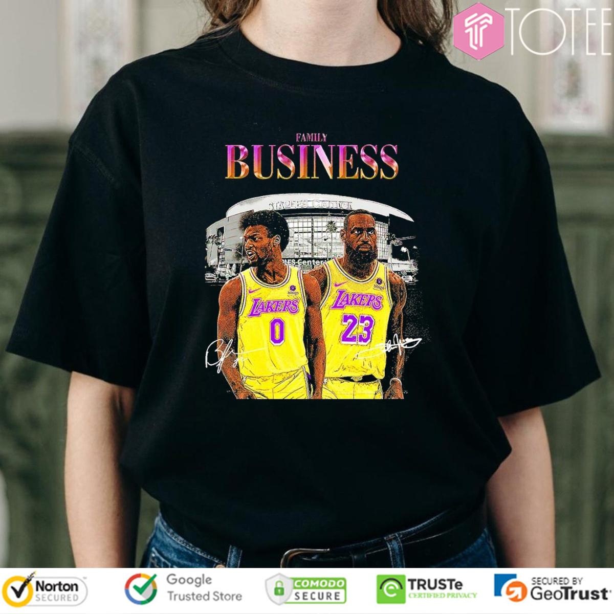 Bronny James Lebron James Family Business Signatures T-shirt