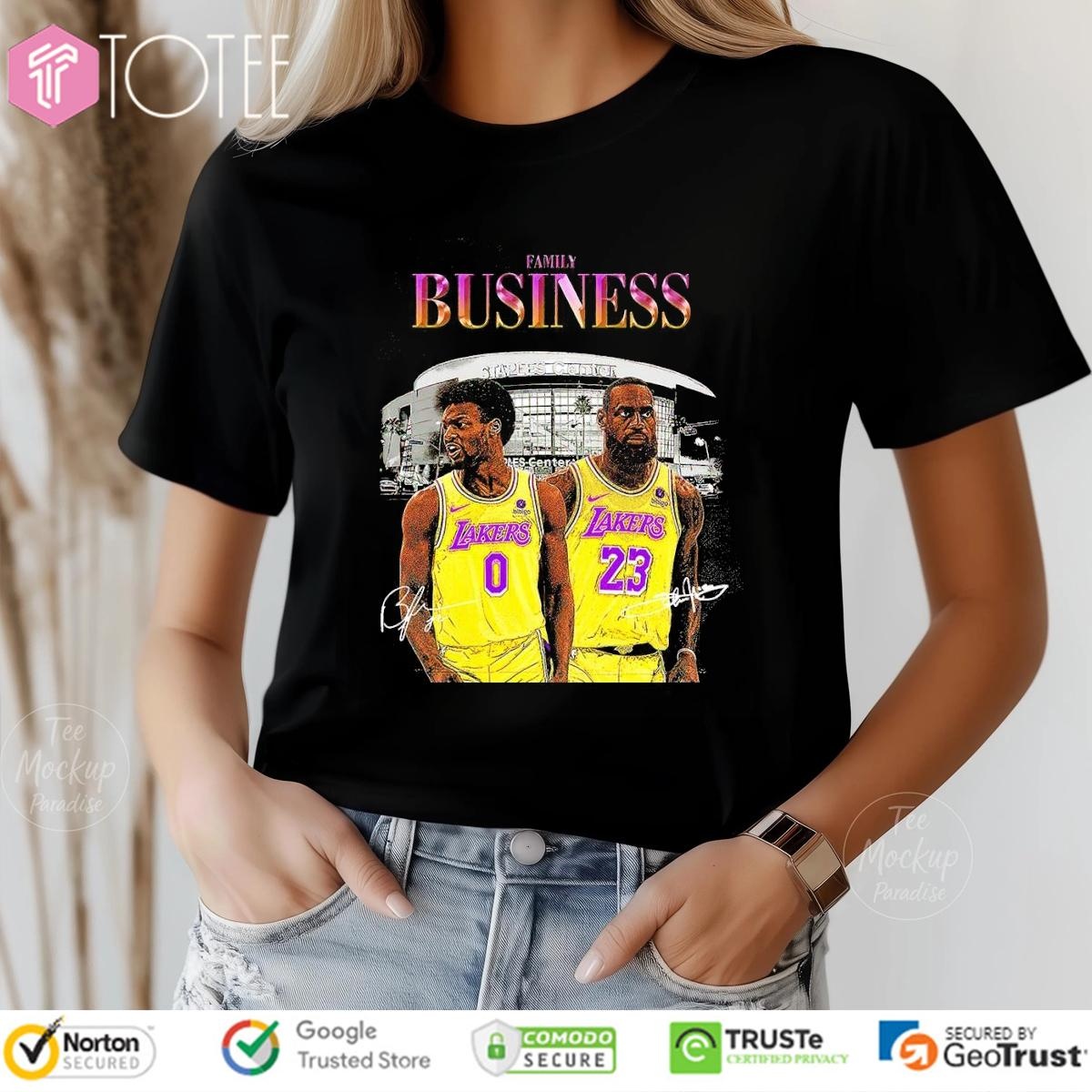 Bronny James Lebron James Family Business Signatures T-shirt 4