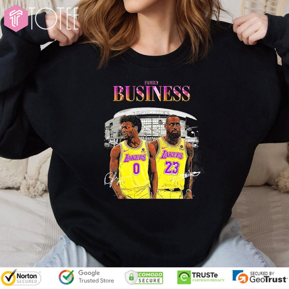 Bronny James Lebron James Family Business Signatures T-shirt 3